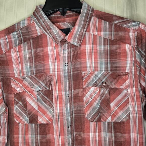 Prana Plaid Snap-Button Shirt – Size Large 0105 - Picture 4 of 10